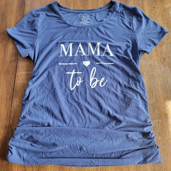 Blue Mama To Be Maternity Shirt - Size Small - Picture 1 of 4